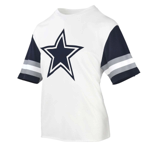 Women's Dallas Cowboys Lauren James Sequin Star T-Shirt 2XLarge White