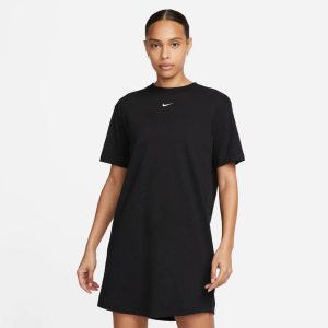 Women's Nike Sportswear Chill Knit Shirt Dress Small Black/White