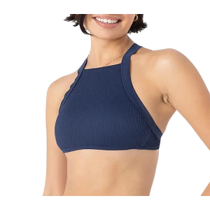 Women's Roxy High Neck Swim Bikini Top Juniors Small Mood Indigo