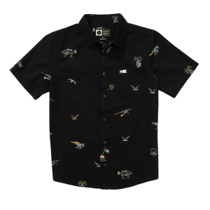 Kids' Salty Crew Session Button Up Shirt Large Black
