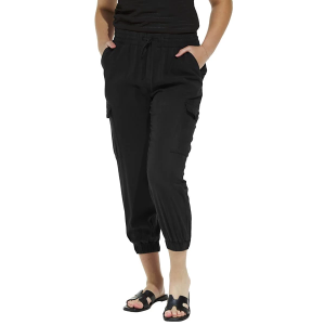 Women's DRESS FORUM Washed Jogger Cargo Pants Small Black
