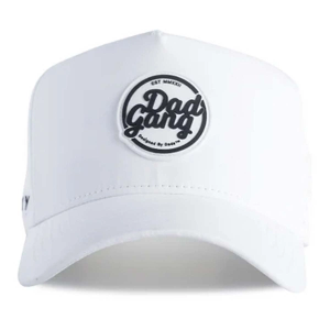 Men's Dad Gang White Athletic Seal Snapback Hat