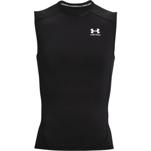 Men's Under Armour HeatGear Sleeveless Compression Shirt XSmall Black White