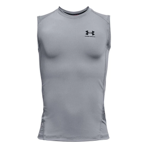Boys' Under Armour HeatGear Armour Sleeveless Compression Shirt Medium Steel