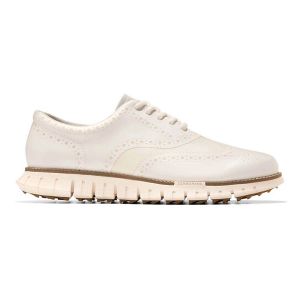 Men's Cole Haan ZeroGrand Remastered No Sew Wingtip Spikeless Golf Shoes sneakers-athletic-shoes 8.5 Regular Ivory/Cinnabar/Gum