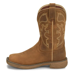 Men's Justin Brands Rush 11" Steel Toe Work Boots Outdoor 9.5 Saddle
