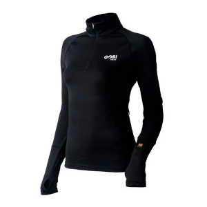 Women's GOBI Heat Basecamp Heated Base Layer 1/4 Zip Tights Medium Onyx