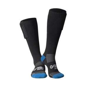 Adult GOBI Heat Tread Heated Knee High Socks L/XL Grey/Blue Singles