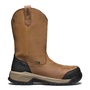 Men's KEEN Evanston Pull-On Waterproof Work Boots Outdoor 8.5 Bison/Black
