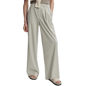 Women's Varley Kayson Wide Leg Dress Pants Large Sage Grey Heather