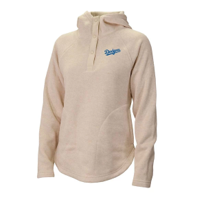 Women's Los Angeles Dodgers Columbia Sweater Weather Pullover Hoodie Small Chalk