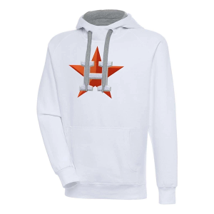 Houston Astros Antigua Chenille Big Logo Victory Pullover Hoodie 4XLarge White