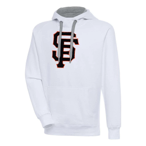 San Francisco Giants Antigua Chenille Big Logo Victory Pullover Hoodie 4XLarge White