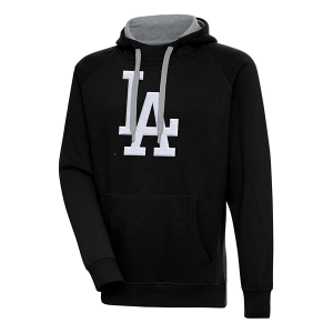 Los Angeles Dodgers Antigua Chenille Victory Pullover Hoodie 5XLarge Black