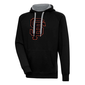 San Francisco Giants Antigua Chenille Big Logo Victory Pullover Hoodie 5XLarge Black