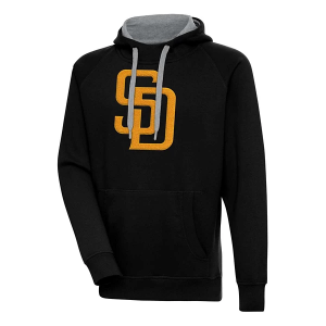 San Diego Padres Antigua Chenille Big Logo Victory Pullover Hoodie 5XLarge Black