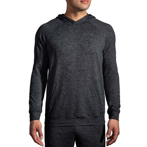 Men's Brooks Luxe Long Sleeve Shirt 2XLarge Heather Black