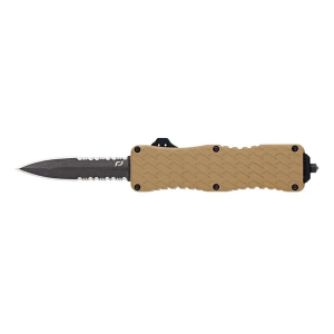 Schrade 1159305 Uproar Tactical Partially Serrated Double Edge OTF Black Automatic Knife