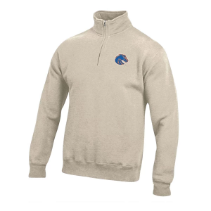Boise State Broncos Gear For Sports 1/4 Zip Medium Oatmeal Heather