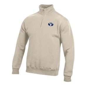 BYU Cougars Gear For Sports 1/4 Zip Small Oatmeal Heather