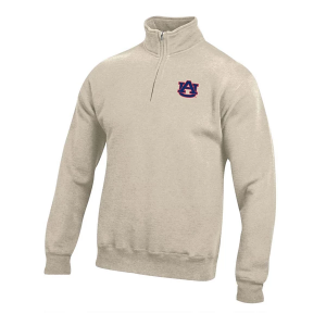 Auburn Tigers Gear For Sports 1/4 Zip Small Oatmeal Heather