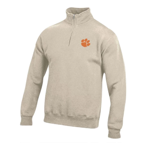 Clemson Tigers Gear For Sports 1/4 Zip Large Oatmeal Heather