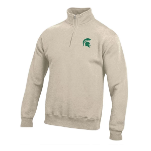 Michigan State Spartans Gear For Sports 1/4 Zip Small Oatmeal Heather