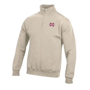 Mississippi State Bulldogs Gear For Sports 1/4 Zip Small Oatmeal Heather