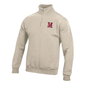 Morningside Mustangs Gear For Sports 1/4 Zip Large Oatmeal Heather