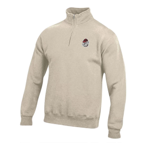 Georgia Bulldogs Gear For Sports 1/4 Zip Large Oatmeal Heather