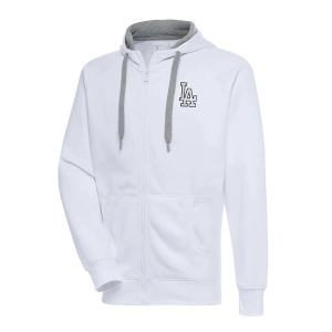 Los Angeles Dodgers Antigua Brushed Metallic Victory Full Zip 4XLarge White