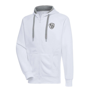 Milwaukee Brewers Antigua Brushed Metallic Victory Full Zip 4XLarge White