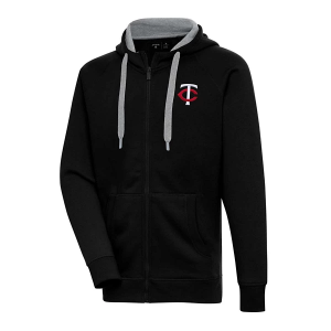 Minnesota Twins Antigua Updated Chest Logo Victory Full Zip 5XLarge Black