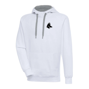 Boston Red Sox Antigua Chenille Victory Pullover Hoodie 4XLarge White