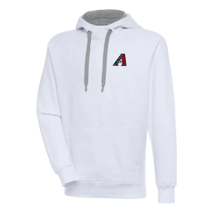 Arizona Diamondbacks Antigua Chest Logo Victory Hoodie 4XLarge White