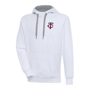 Minnesota Twins Antigua Updated Chest Logo Victory Hoodie 4XLarge White