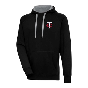 Minnesota Twins Antigua Updated Chest Logo Victory Hoodie 5XLarge Black