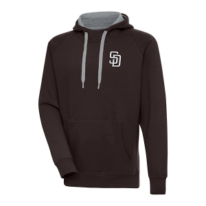 San Diego Padres Antigua Chenille Chest Logo Victory Pullover Hoodie Small Brown