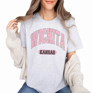 Women's A. Blush Wichita Kansas T-Shirt Small Ash