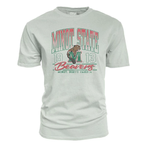 Minot State Beavers Blue 84 Kicking It T-Shirt 2XLarge Cement