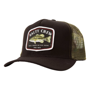 Men's Salty Crew Bigmouth Trucker Snapback Hat One Size Black/Camo