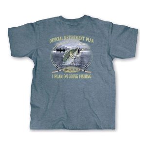 Men's Old Guys Rule Retirement Plan T-Shirt Medium Heather Indigo