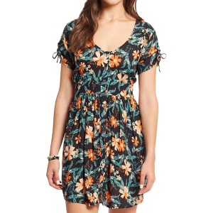 Women's Lagaci My Love Grows Floral Dress Swim Cover Up Small Black