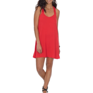 Women's Lagaci Wild Skies Dress Swim Cover Up Small Goji Berry