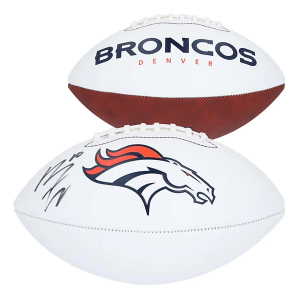 Fanatics Authentic Denver Broncos Bo Nix Autographed Franklin White Panel Football
