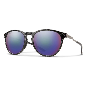 Men's Smith Wander Polarized Sunglasses Black Marble/ChromaPop Polarized Violet Mirror