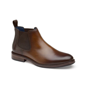 Men's Johnston & Murphy XC Flex Raleigh Chelsea Boots Dress 11 Tan Full Grain