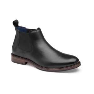 Men's Johnston & Murphy XC Flex Raleigh Chelsea Boots Dress 8 Black Full Grain