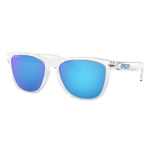 Men's Oakley Frogskins Prizm Sunglasses Crystal Clear/Prizm Sapphire