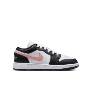 Kids' Air Jordan 1 Low Shoes sneakers-athletic-shoes Big 4 Regular White/Rust Pink-Black